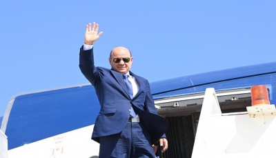 رئيس المجلس الرئاسي يغادر عدن في جولة أوروبية تشمل بروكسل وبرلين